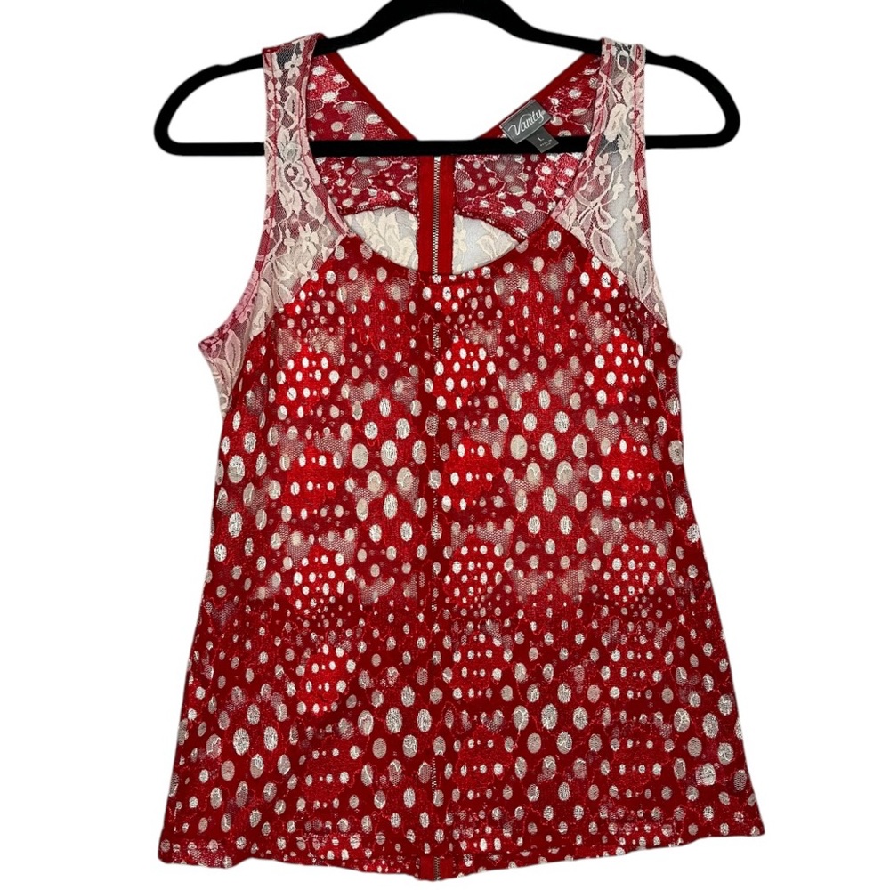 Red Lace Tank Top